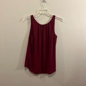 VeronicaM High Low Burgundy Tank Blouse- Size Small